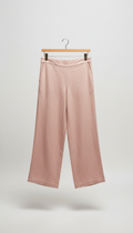 Blush Linen Wide-Leg Trousers